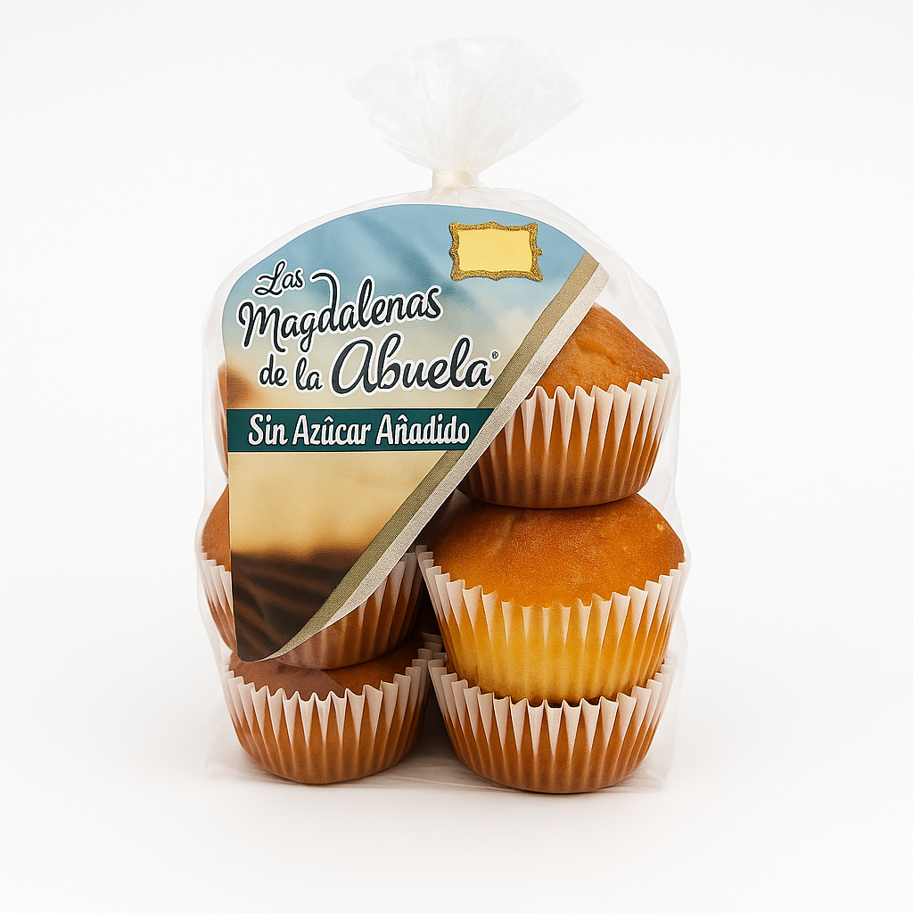 MAGDALENAS DE LA ABUELA SIN AZÚCAR AÑADIDO
